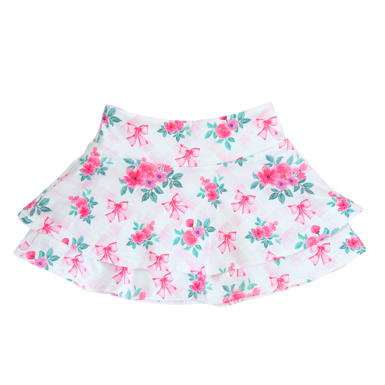 Pink Garden Athletic Skirt