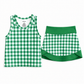 Green Gingham Skort Set