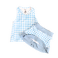 Light Blue Gingham Skort Set