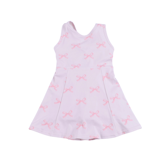 Pink Bow Athletic Dress