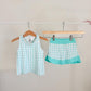 Teal Gingham Skort Set