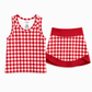 Red Gingham Skort Set