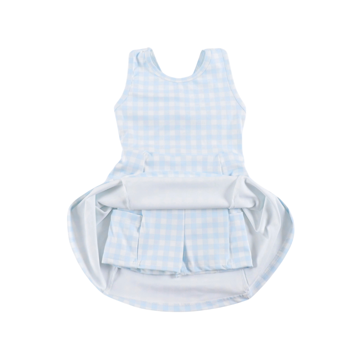 Blue Gingham Athletic Dress Lolo Lane Blue Gingham Athletic Dress Lolo Lane