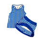 Royal Blue Gingham Skort Set