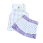 Light Purple Gingham Skort Set