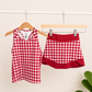 Red Gingham Skort Set