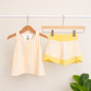 Yellow Gingham Skort Set