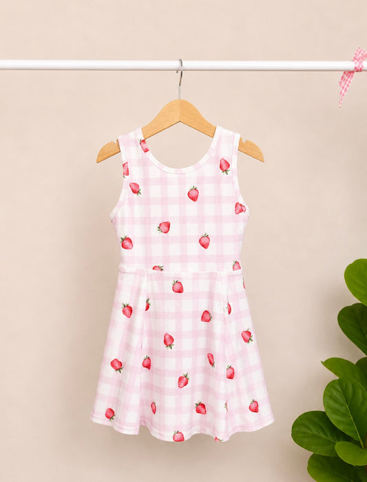 Strawberry Gingham Dress